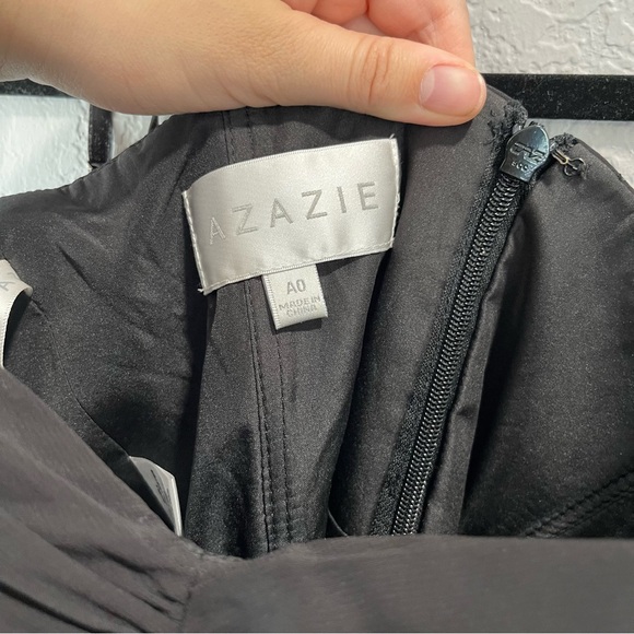 Azazie Justina Black Sweetheart Bridesmaid Dress Size 0 - Picture 8 of 9